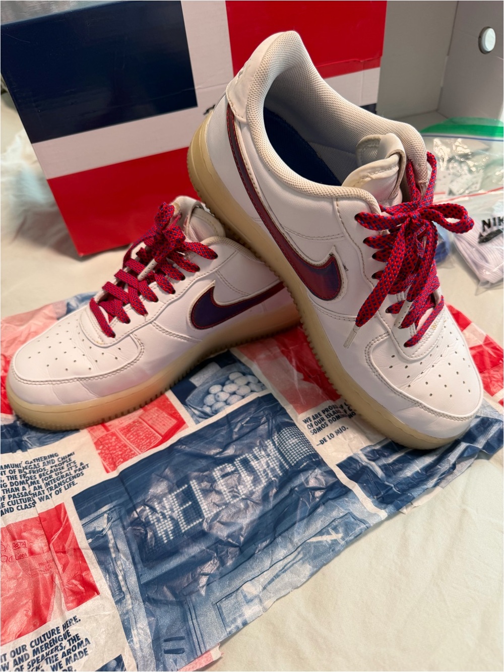 Nike Air Force 1 ‘De Lo Mio’ Shoes Good Used Condition Mens 7.5, Womans 9 - Picture 6 of 15